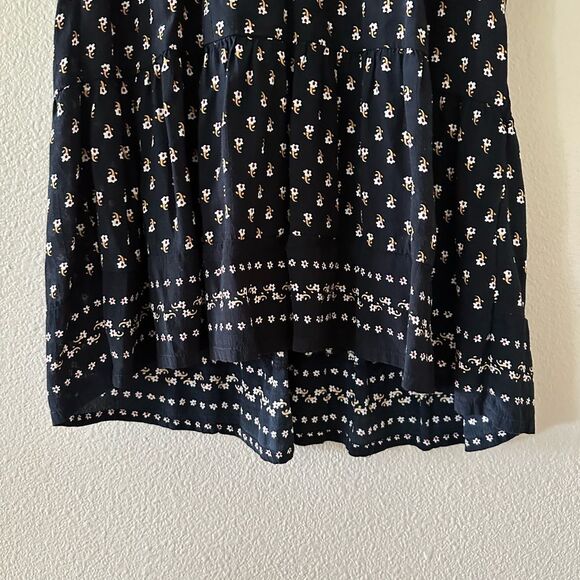Faithfull The Brand X Anthropologie Fresa Floral Tunic Dress Black Size 2 - Picture 3 of 8